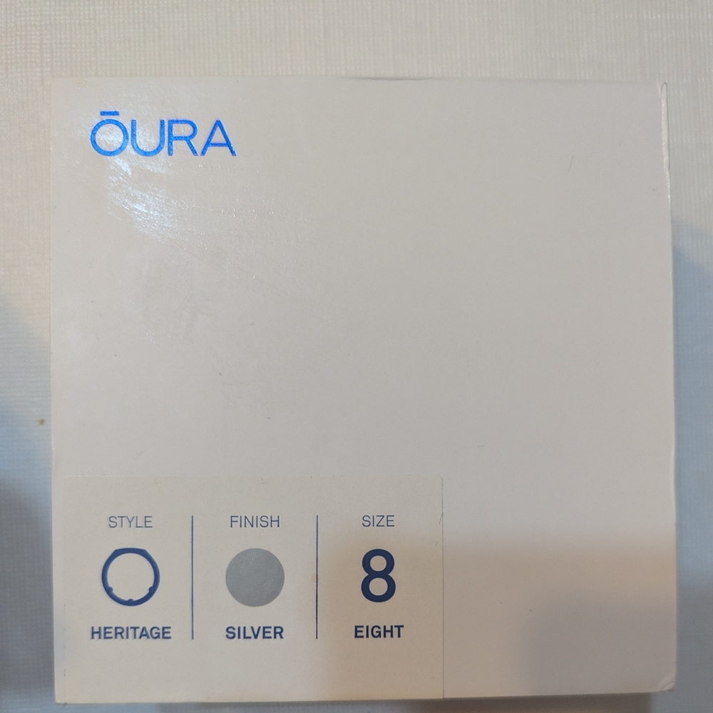 Ōura Gen 3 Heritage Silver Ring Size 8, NWT